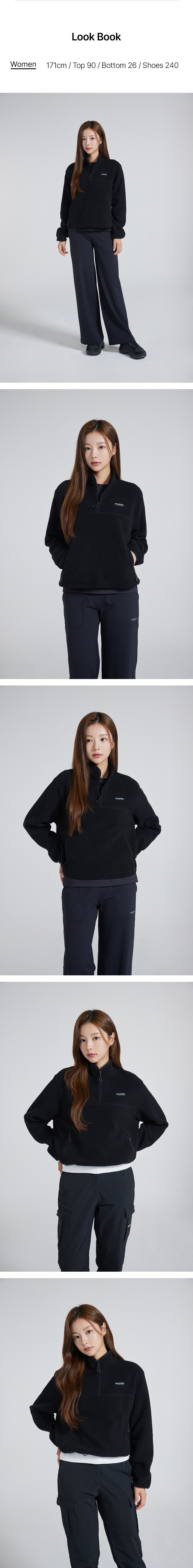 여성 경량 플리스 아노락