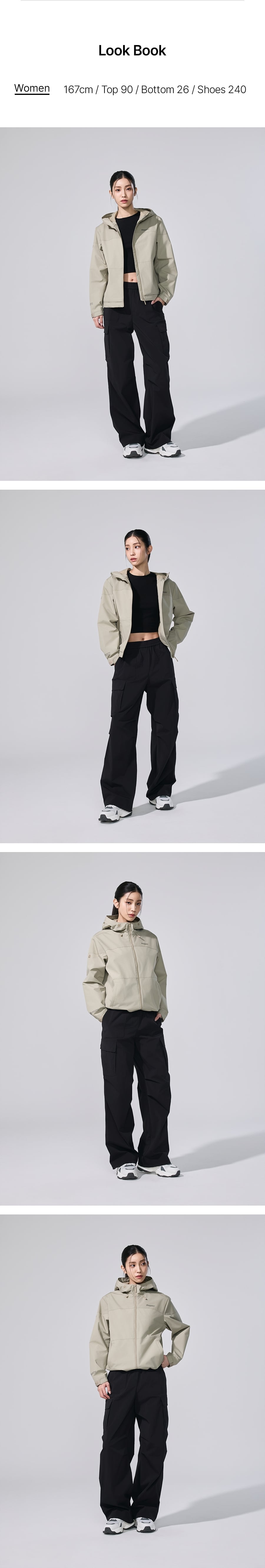 FRESHVENT WOMEN WIDE CARGO PANTS #NINGNING同款！ - 4 COLORS BLACK