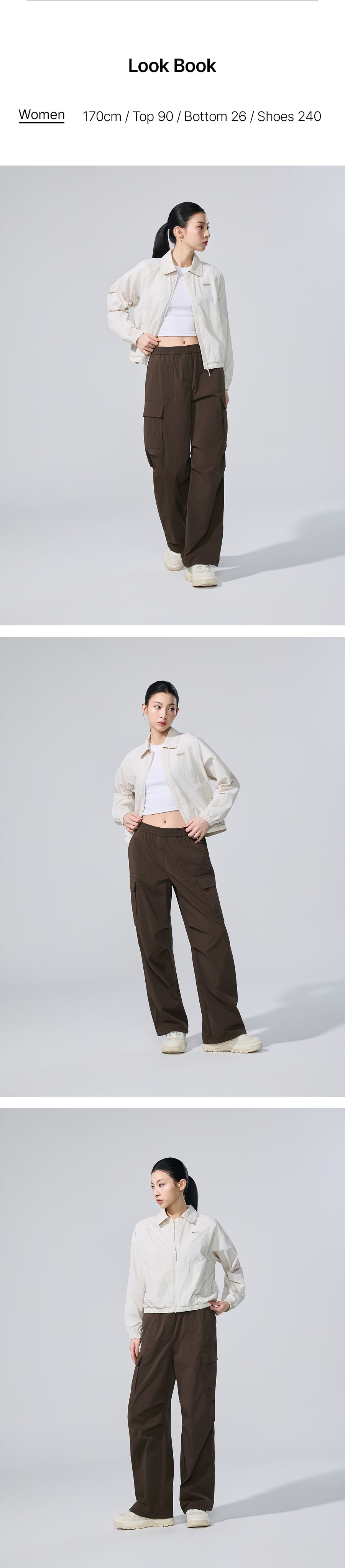FRESHVENT WOMEN WIDE CARGO PANTS #NINGNING同款！ - 4 COLORS BROWN