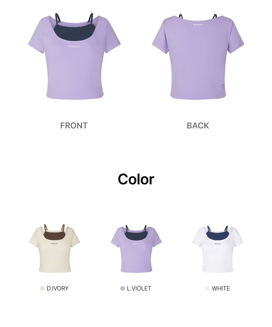 WOMEN SHORT SLEEVE CROP RASHGUARD #NINGNING同款！ - 3 COLORS AS SHOWN