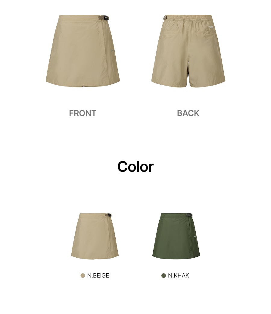 WOMEN LIGHT WOVEN TRAINING SKORT #NINGNING同款！ - 2 COLORS BEIGE