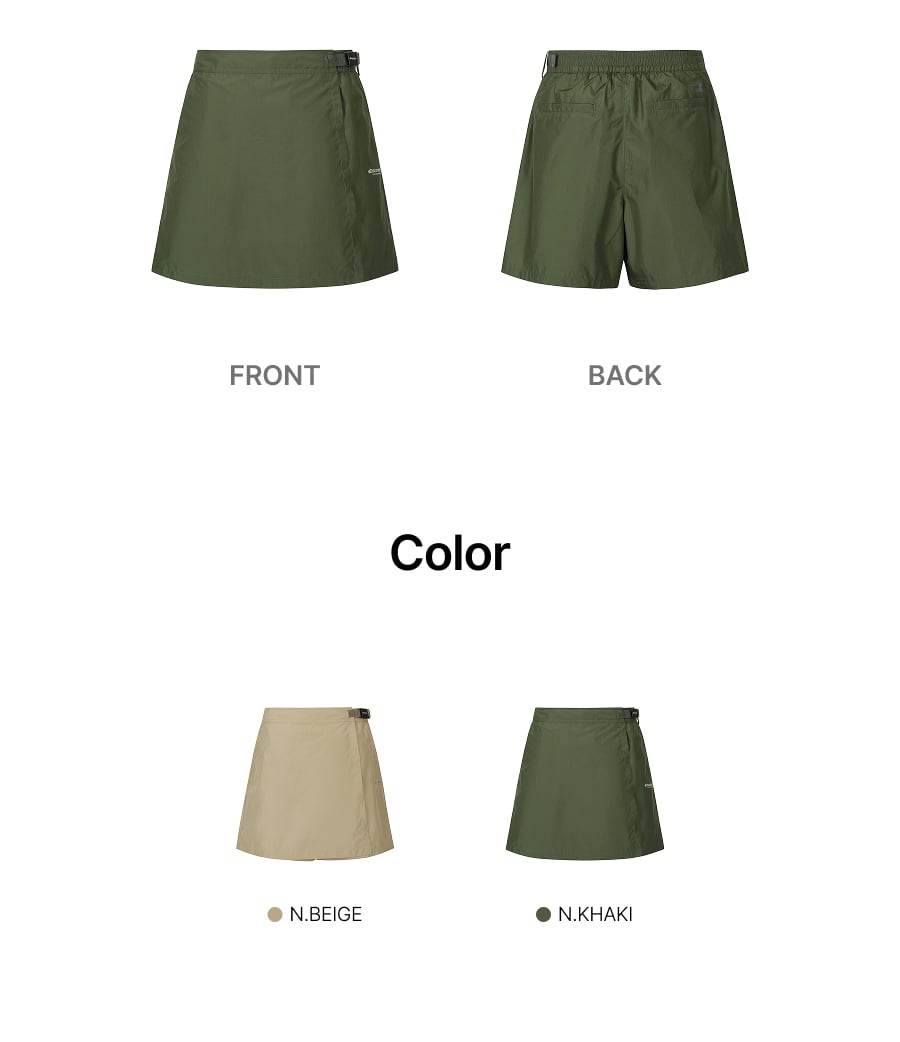 WOMEN LIGHT WOVEN TRAINING SKORT #NINGNING同款！ - 2 COLORS KHAKI