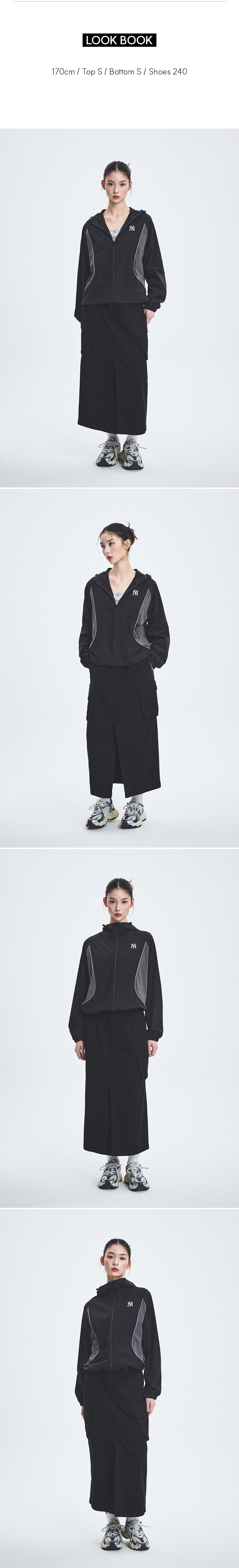 スカート [MLB] VARSITY VINTAGE COTON SLIT CARGO LONG SKIRT WMS] Varsity Vintage Cotton Slit Cargo Long Skirt NEW YORK