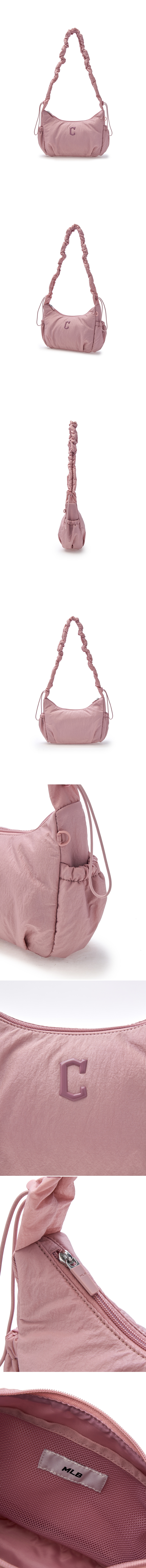 ☆MLB Korea☆ Basic Athleisure Hobo Bag CLE MgPink Basic Athleisure Hobo Bag Cleveland Guardians