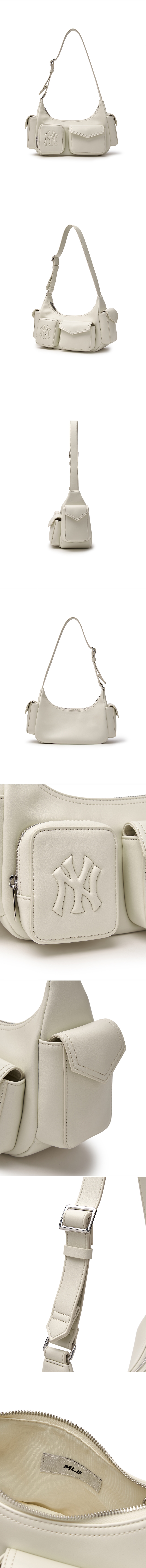 ★MLB Korea★ Multi-pocket cargo bag NY Cream 3ABQBV25N-50CR MARDI MERCREDI . GENTLE MONSTER . LIFEWORK . MLB KOREA | MLB