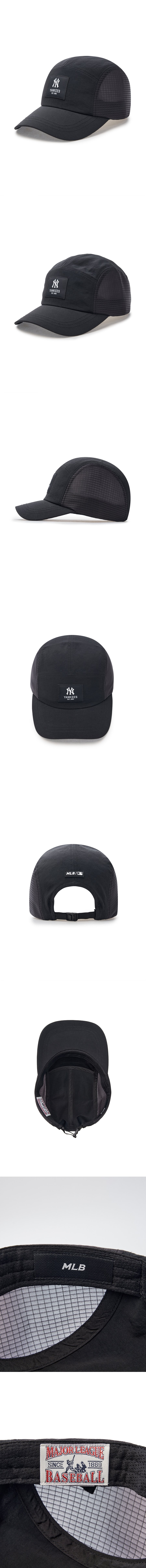 ★MLB Korea★ Gofcore Lettering Camp Cap NY Black 3ACPB015N- MONOGRAM Ball Cap NEW YORK YANKEES - MLB KOREA