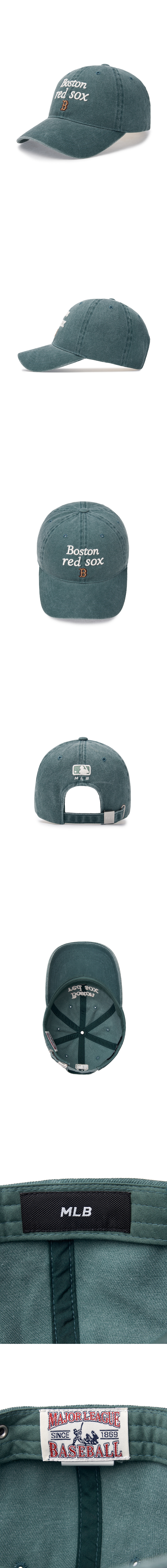 Varsity Lettering Washing Unstructured Ball Cap BOSTON