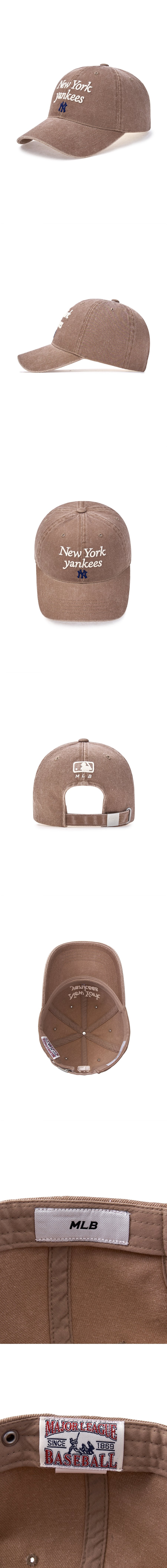 ★MLB Korea★ Varsity Lettering Washing Unstructured Ball Ca 028757cb1de6d9190721598d939be7