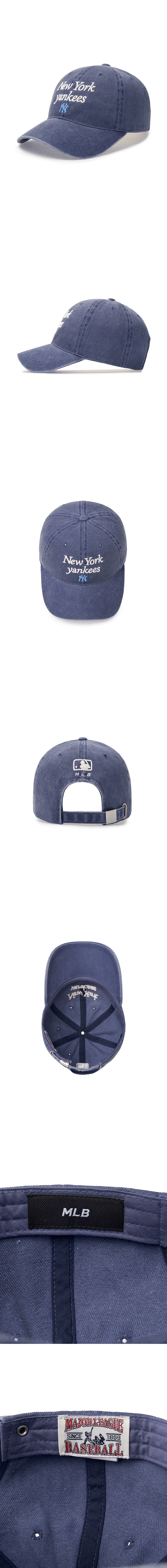 ★MLB Korea★ Varsity Lettering Washing Unstructured Ball Ca Varsity Lettering Washing Unstructured Ball Cap NEW YORK