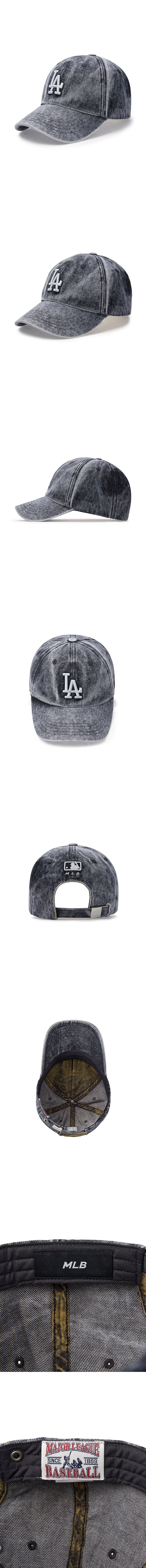 ◆MLB Korea◆ Heavy Washing Unstructured Ball Cap LA Charcoa Basic Washing Unstructured Ball Cap NEW YORK YANKEES - MLB KOREA