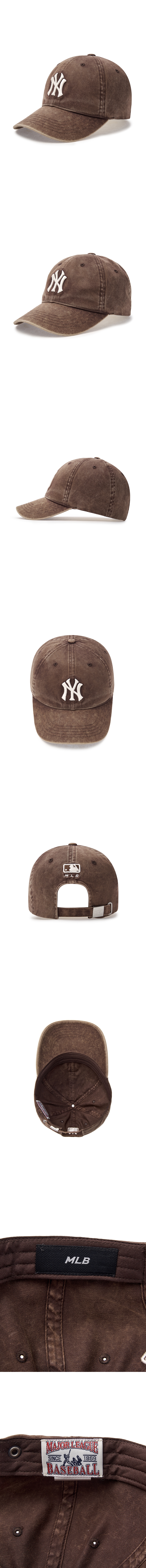 ★MLB Korea★ Heavy Washing Unstructured Ball Cap NY Brown 3 Heavy Washing Unstructured Ball Cap NEW YORK YANKEES - MLB KOREA