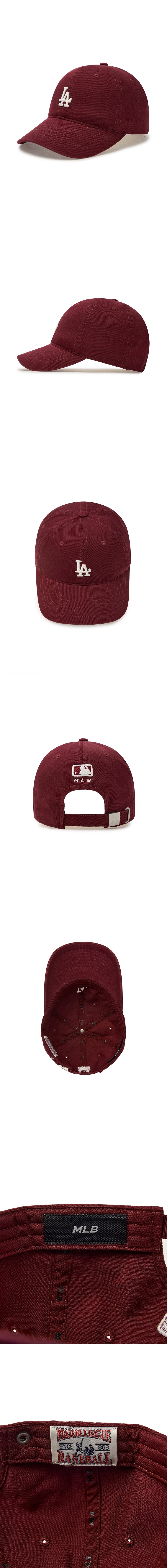 ■MLB Korea■ W Fit Unstructured Ball Cap LA Wine 3ACPW015N- MLB W핏 언스트럭쳐 볼캡 LA다저스 (WINE)