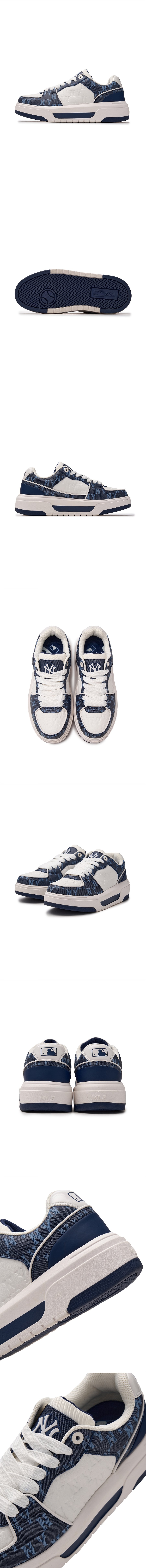 ★韓国の人気★【MLB】★Chunky Liner Classic Monogra.m★ 韩国MLB Korea Unisex Chunky Liner SL Saffiano NY Yankees