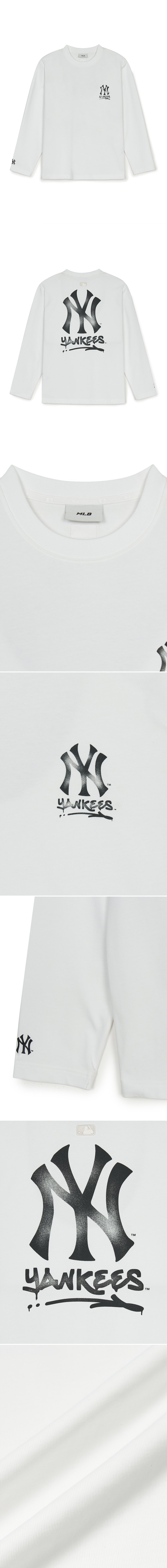 MLB■Basic Mega Logo LONG T-shirt★送料込 Basic Mega Logo Loose Fit Long Sleeve T Shirts NEW YORK