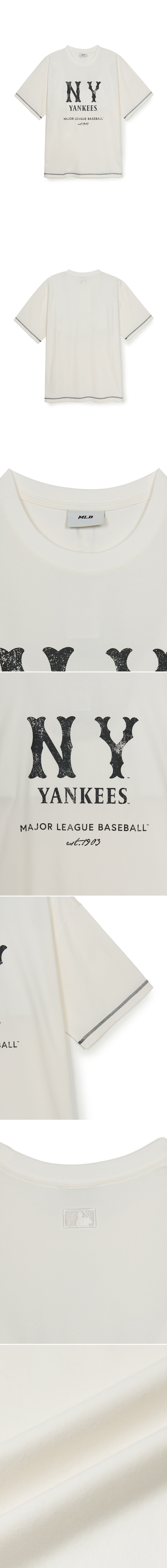 【MLB】★男女兼用★Basic Coopers Logo Mega Overfit T-Shirt Basic Coopers Logo Mega-Oversized-Fit T-Shirt New York Yankees