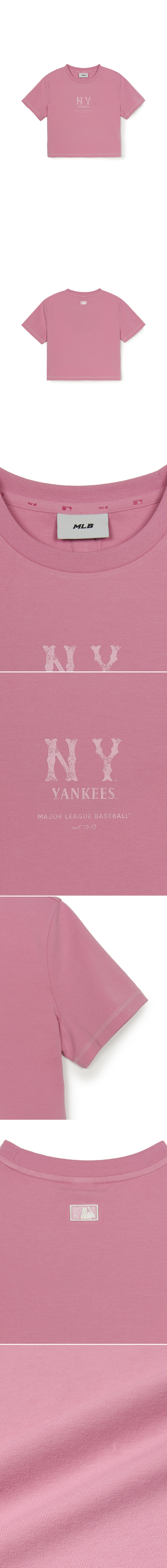 [MLB] W's Basic Coopers Slim Crop T-Shirt ★すぐ品切れ★ WMS] Women`S Basic Coopers Logo Slim Crop T Shrts NEW YORK