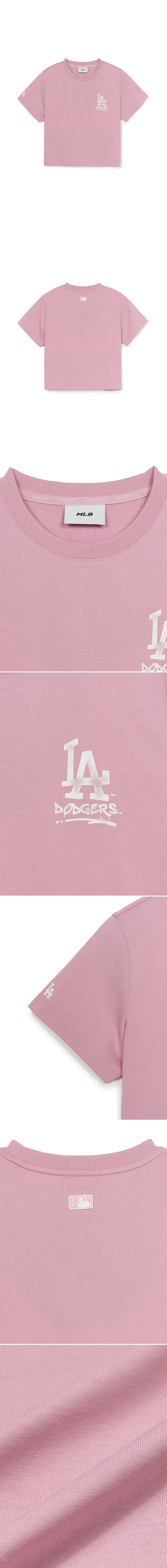 【MLB】 Women's Basic Street Logo Crop Short Sleeve T-Shirt WMS] Women`S Basic Street Logo Crop T Shrts LOS ANGELES