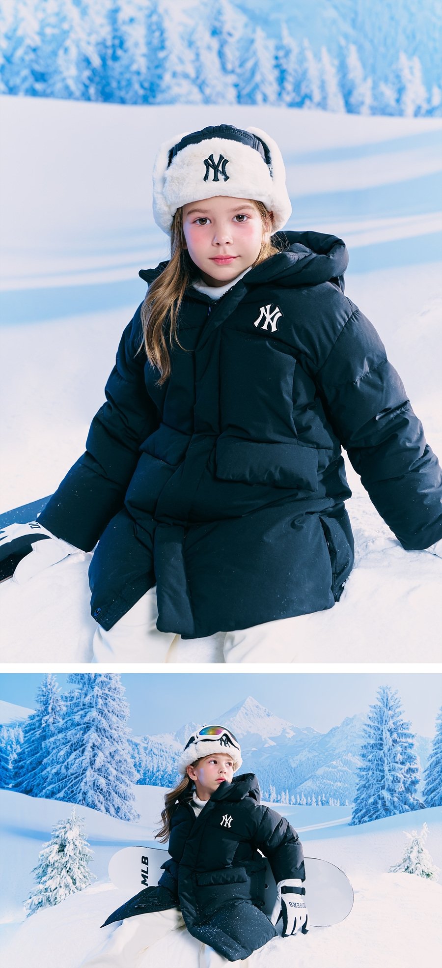 ◆MLB Korea◆ Basic Premium Winter Padding Trooper Earring C Kids] Basic Air Trooper NEW YORK YANKEES - MLB KOREA