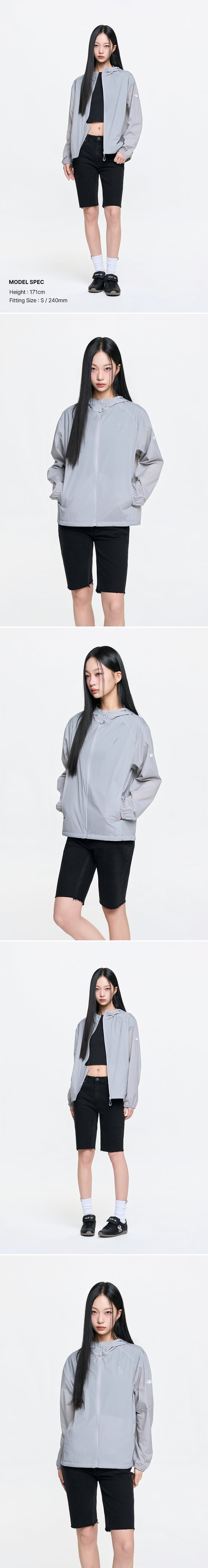 SPORTIVE ULTRALIGHT RUNNING WINDBREAKER NY #KARINA同款! - 2 COLORS GREY