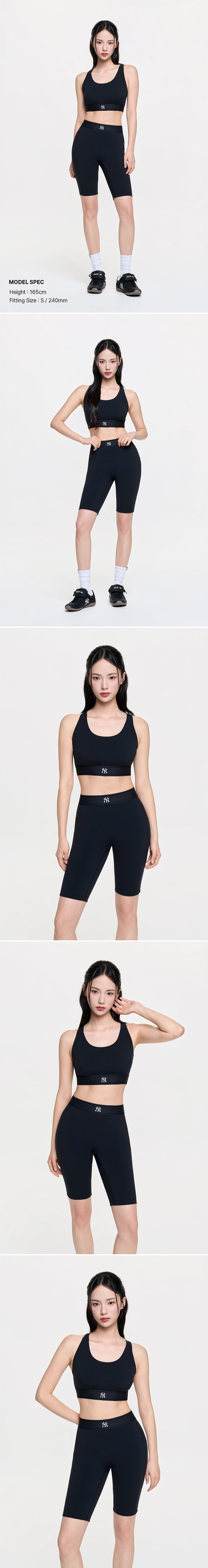 BASIC BAND LOGO POINT BIKE SHORTS NY #KARINA同款! - 2 COLORS BLACK