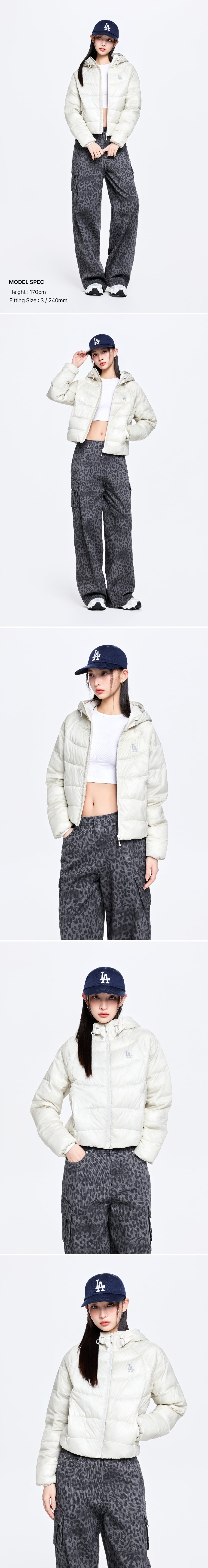 여성 경량 후드 커브패딩