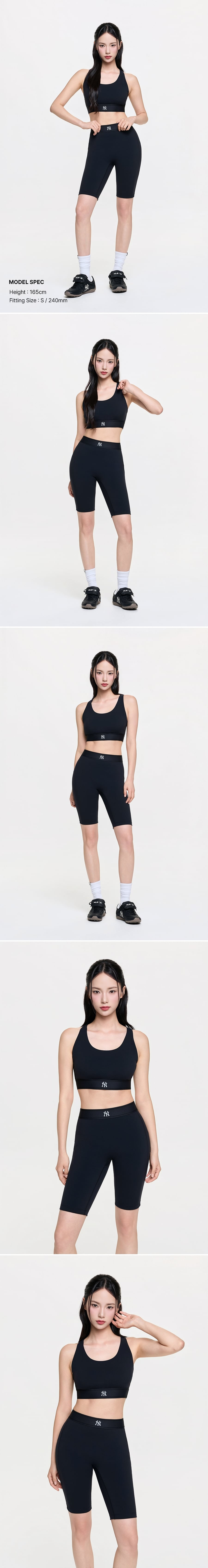 BASIC BAND LOGO POINT CROP TOP NY #KARINA同款! - 2 COLORS BLACK