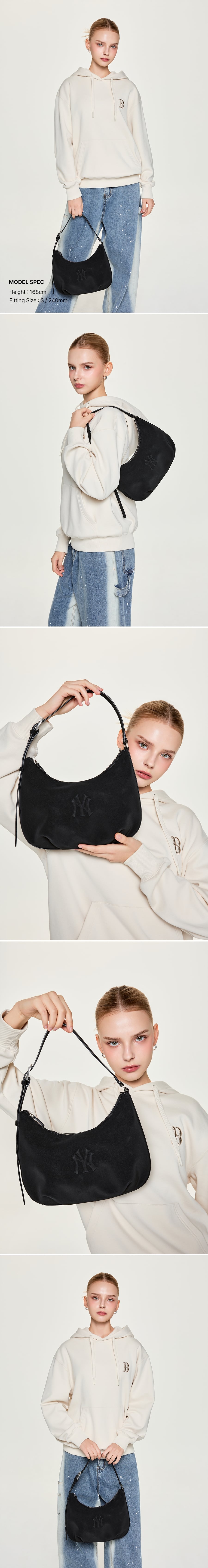 BASIC PALETTE HOBO BAG NY #KARINA同款! - 7 COLORS BLACK
