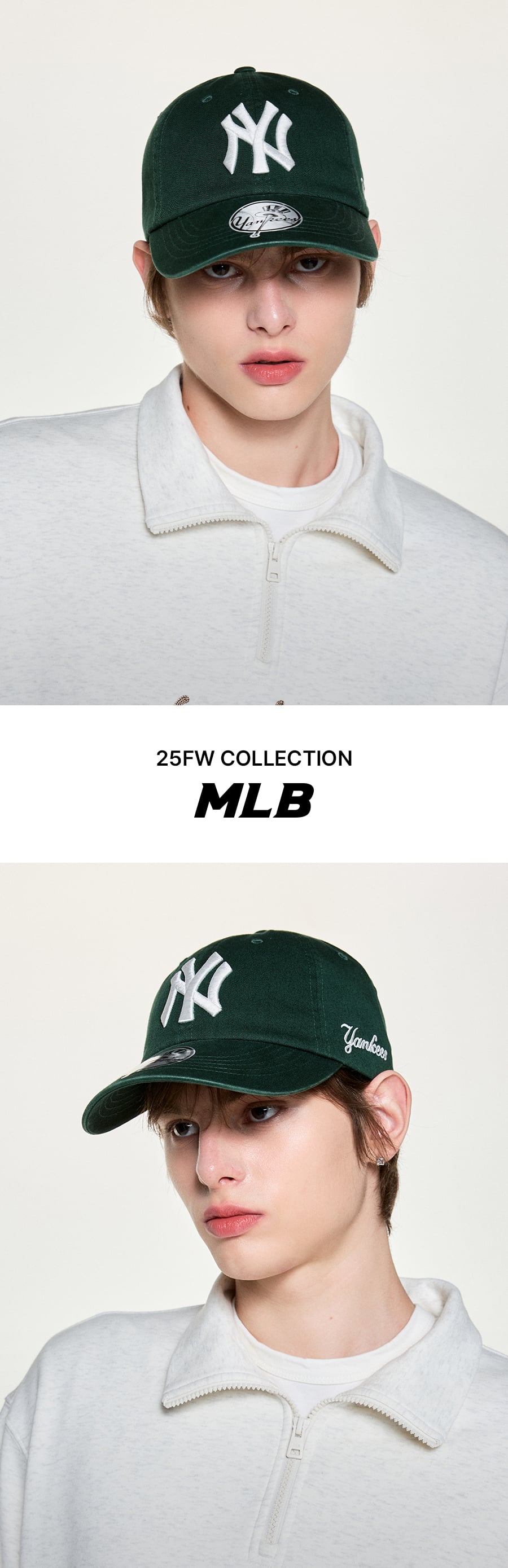 SIGNATURE UNSTRUCTURED BALL CAP DET #KARINA同款! - 12 COLORS GREEN