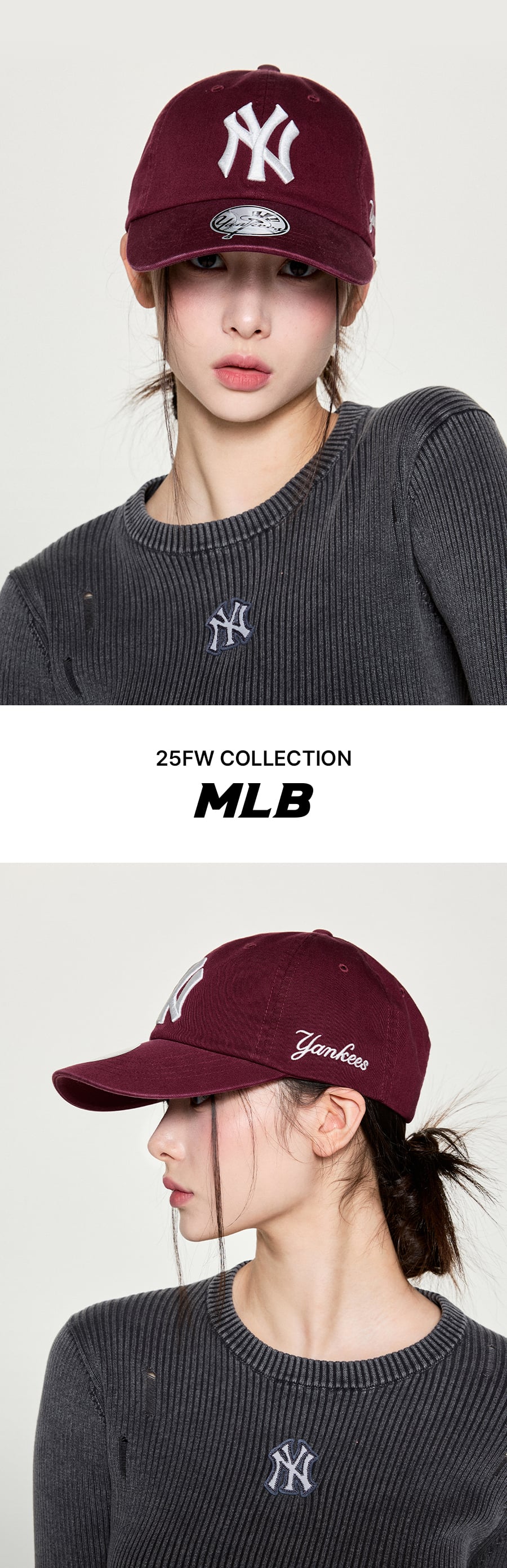 SIGNATURE UNSTRUCTURED BALL CAP DET #KARINA同款! - 12 COLORS WINE
