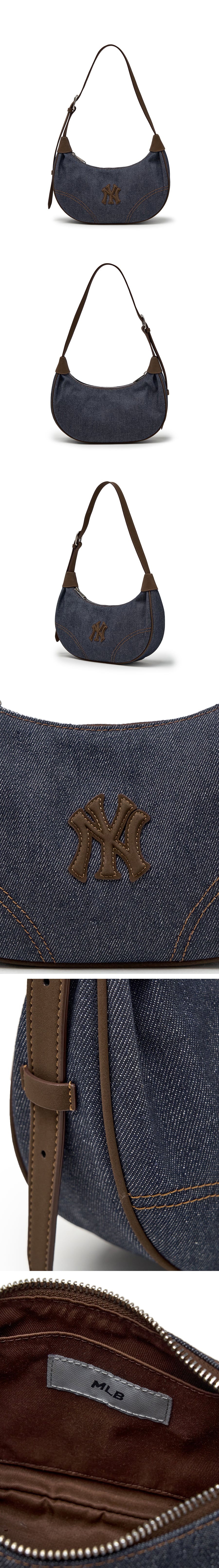 DENIM CONTRAST HOBO BAG NY #KARINA同款! 