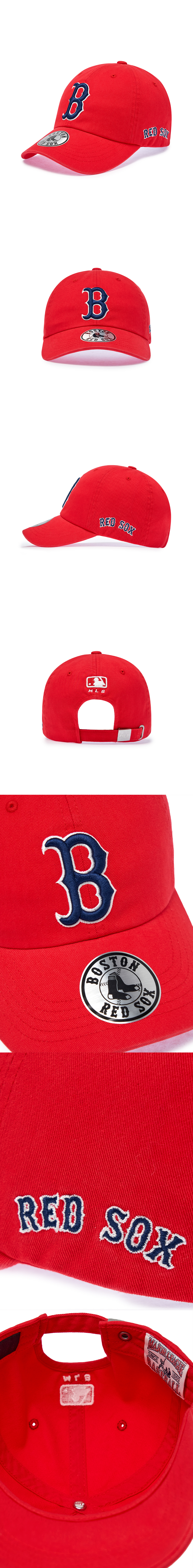 SIGNATURE UNSTRUCTURED BALL CAP DET #KARINA同款! - 12 COLORS RED